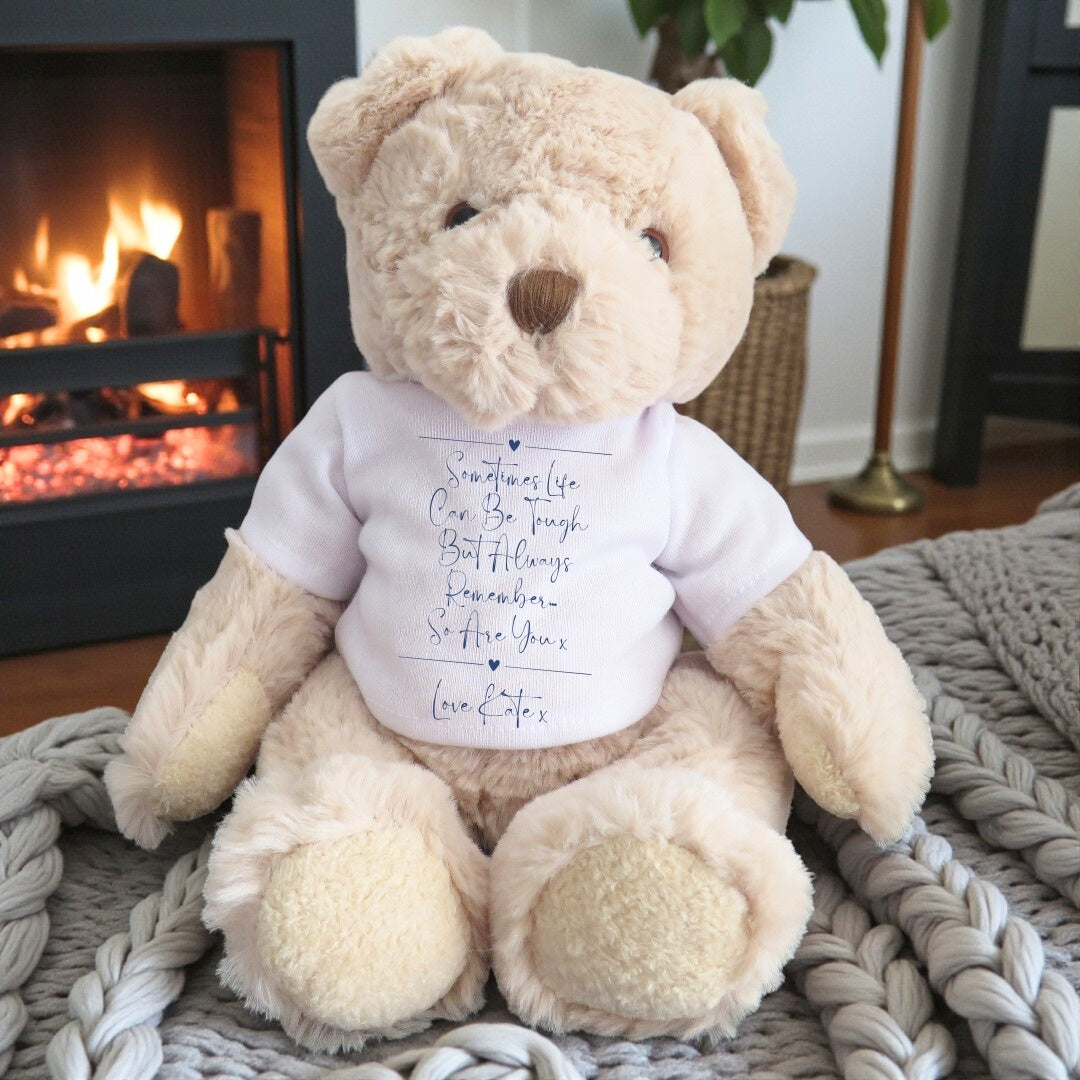 Personalised Sometimes Life Can Be Tough Teddy Bear-0
