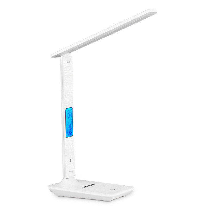 LED desk lamp with wireless charging pad and USB port — view 3