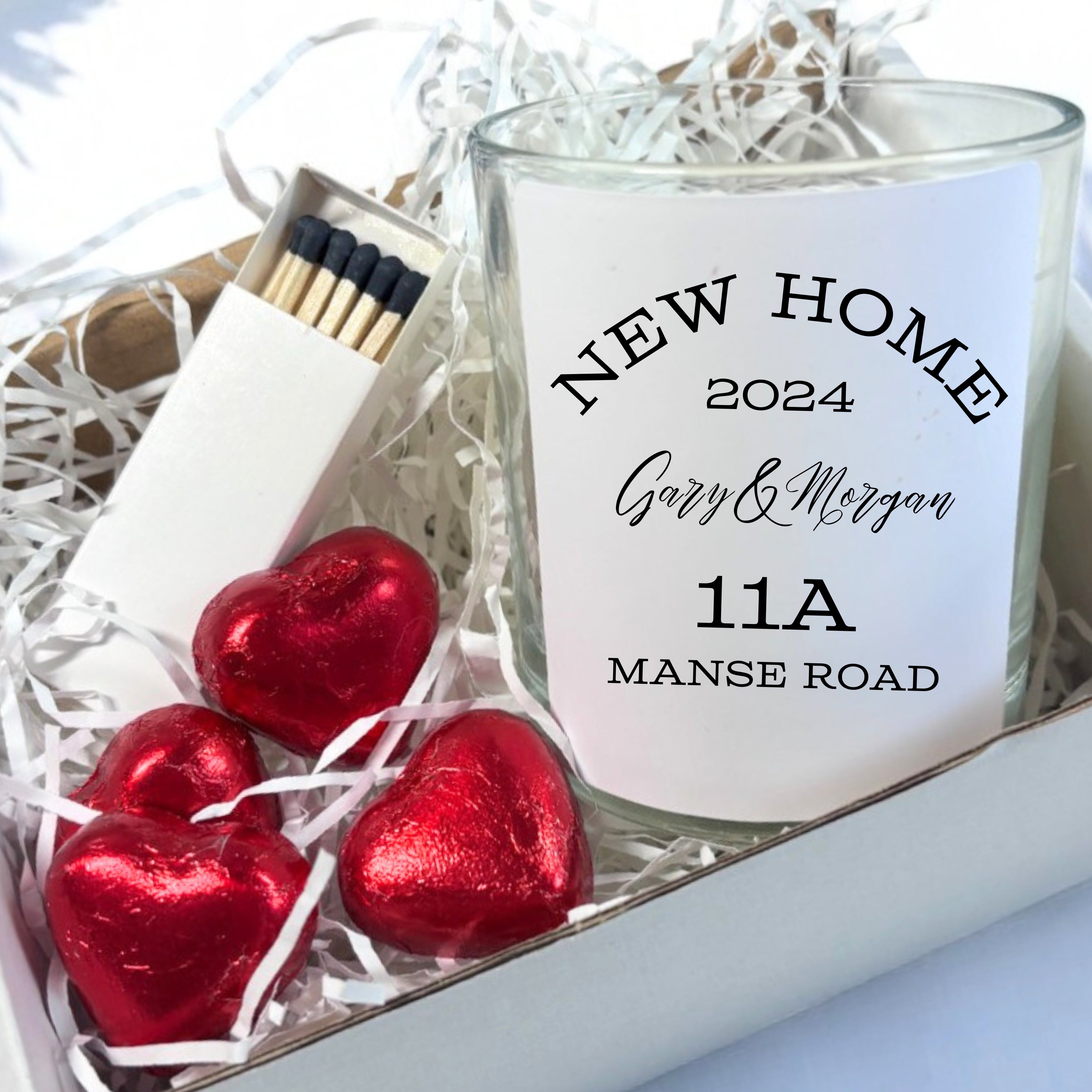 Personalised New Home Candle Gift Set | Keepsake for Couples, Friends-1