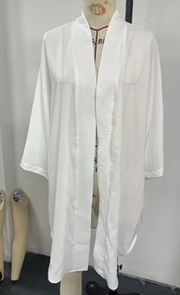 Japanese Linen-Blend Kimono-Style Cardigan