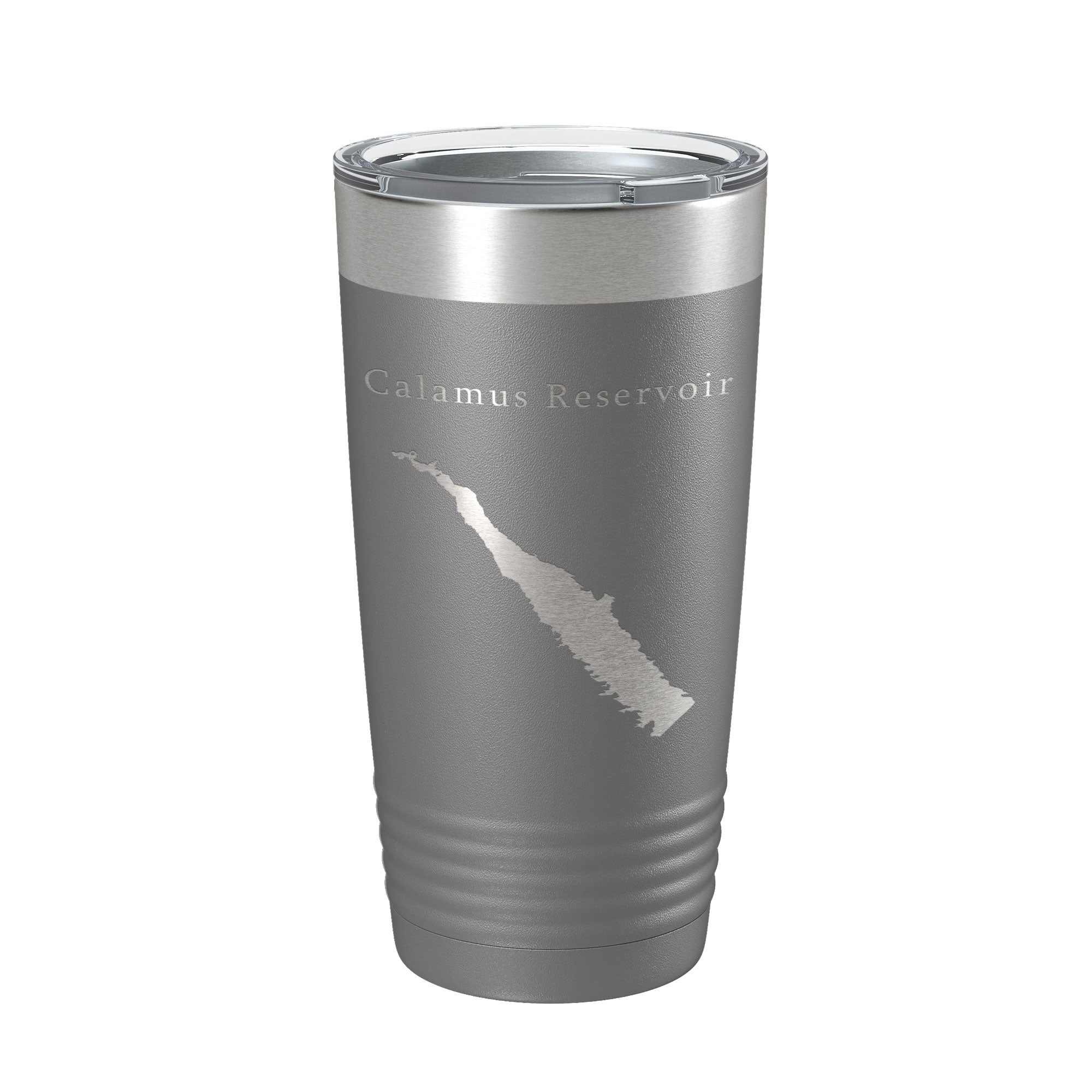 Calamus Reservoir Tumbler Lake Map Travel Mug Insulated Laser Engraved Coffee Cup Nebraska 20 oz-16
