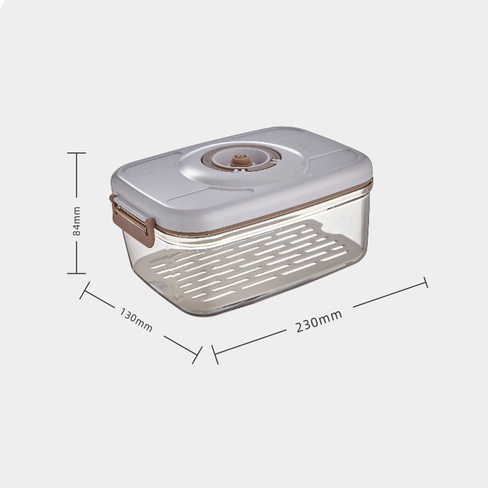 Transparent vacuum food storage container with pump lid — view 10