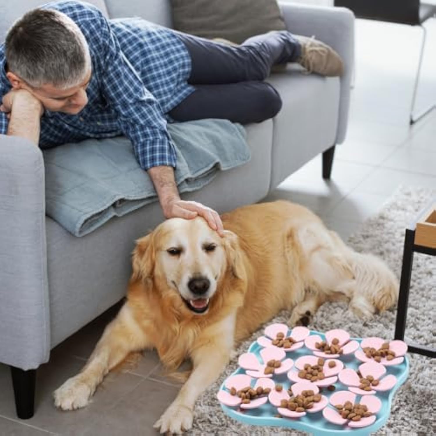 Silicone slow feeder dog bowl for calmer meals — view 4
