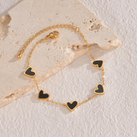 Ins Love Bracelet  Stainless Steel Dripping Heart Bracelet Fashion Valentine's Day Jewelry Gift