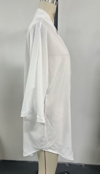 Japanese Linen-Blend Kimono-Style Cardigan