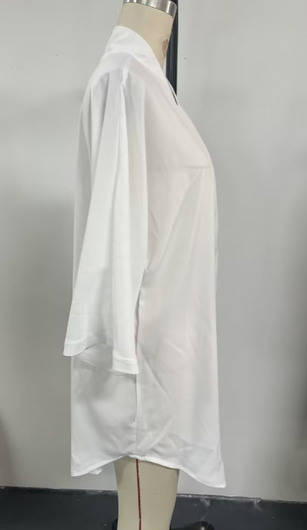Japanese Linen-Blend Kimono-Style Cardigan