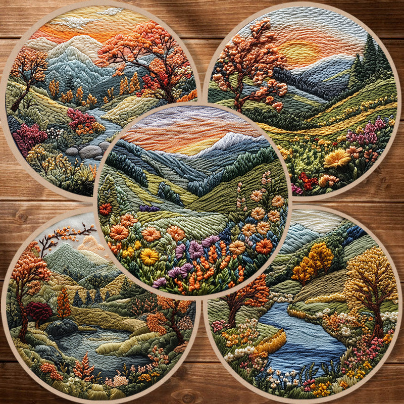 DIY embroidery handmade cloth art material kit