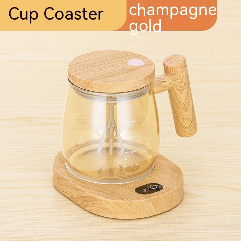 400ml self-stirring electric glass coffee mug with push-button mixer — view 12