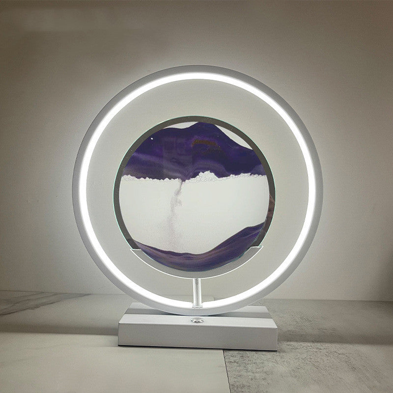 Minimalist quicksand decorative table lamp with flowing sand art — view 4