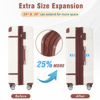 Three-piece hardshell luggage set with matching cosmetic case and spinner wheels — view 2