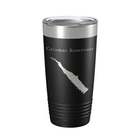 Calamus Reservoir Tumbler Lake Map Travel Mug Insulated Laser Engraved Coffee Cup Nebraska 20 oz-0