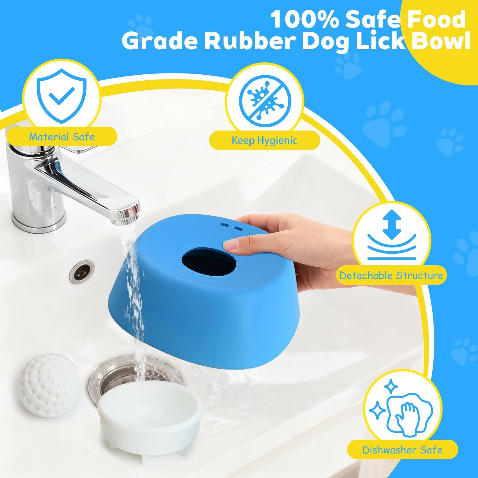 Non-slip spherical anti-choking slow feeder dog bowl — view 2