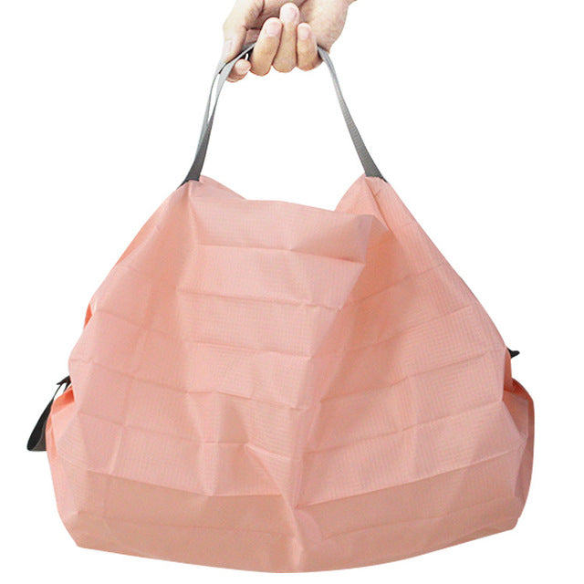 Foldable mini reusable grocery tote shopping bag in compact pouch form — view 12