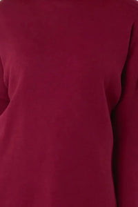 Wine High Neck Jumper