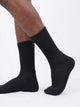 Premium Cotton Crew Socks for Men and Women Pack of 3 Pairs - Black