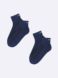 Two pairs of premium cotton cushioned high ankle socks by Air Garb