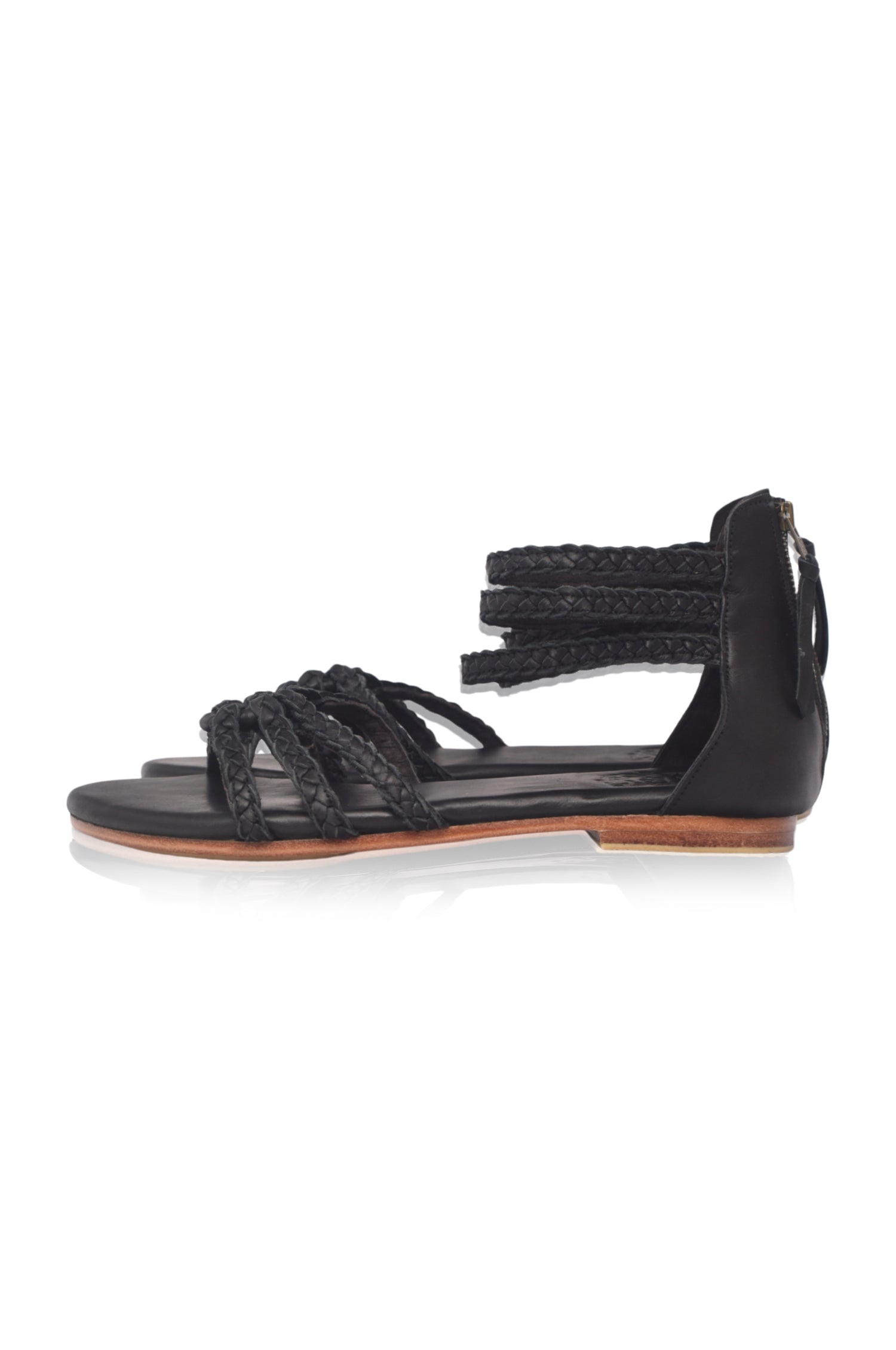 All Aboard Braided Leather Sandals (Sz. 8.5)