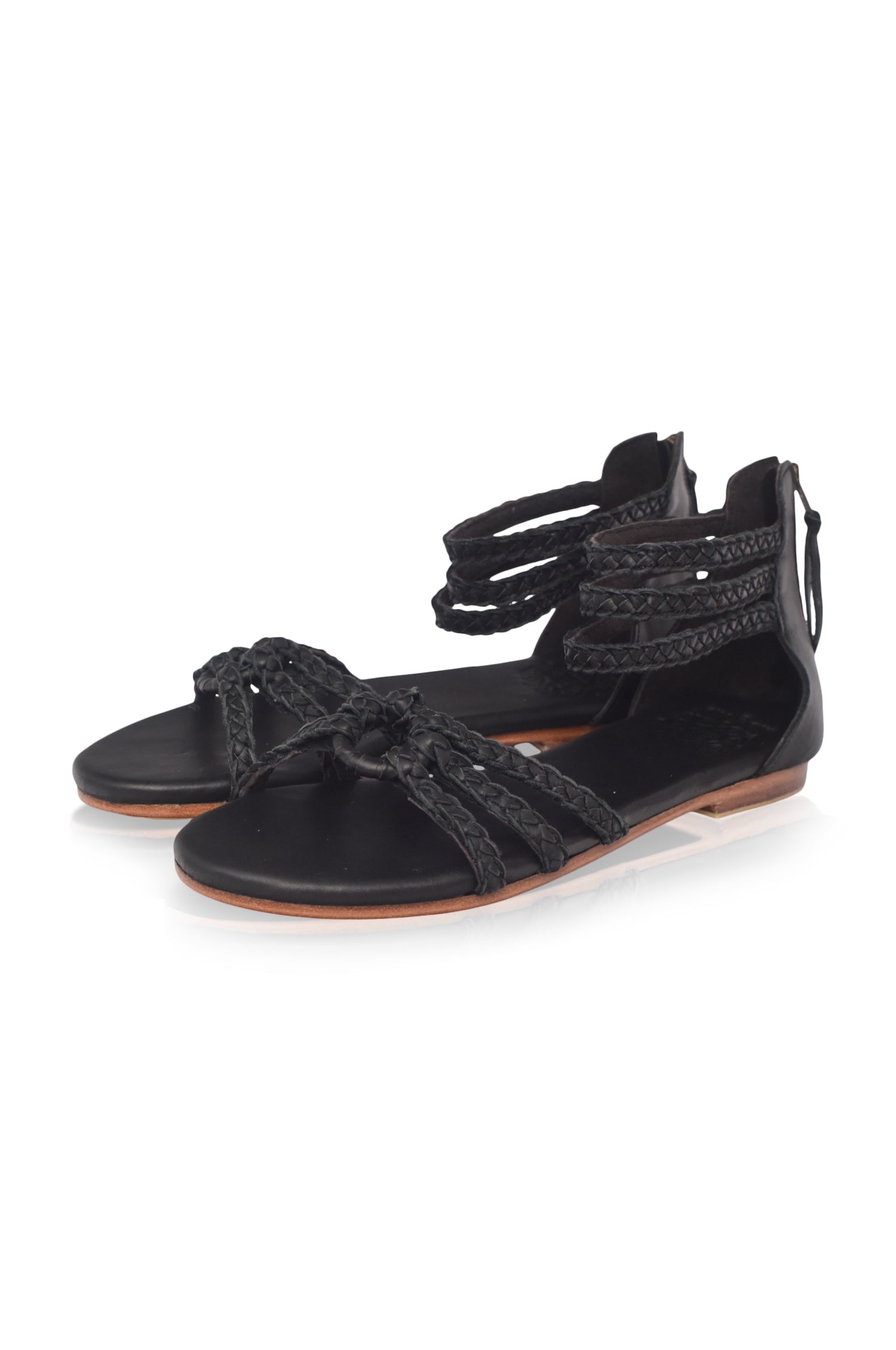 All Aboard Braided Leather Sandals (Sz. 8.5)