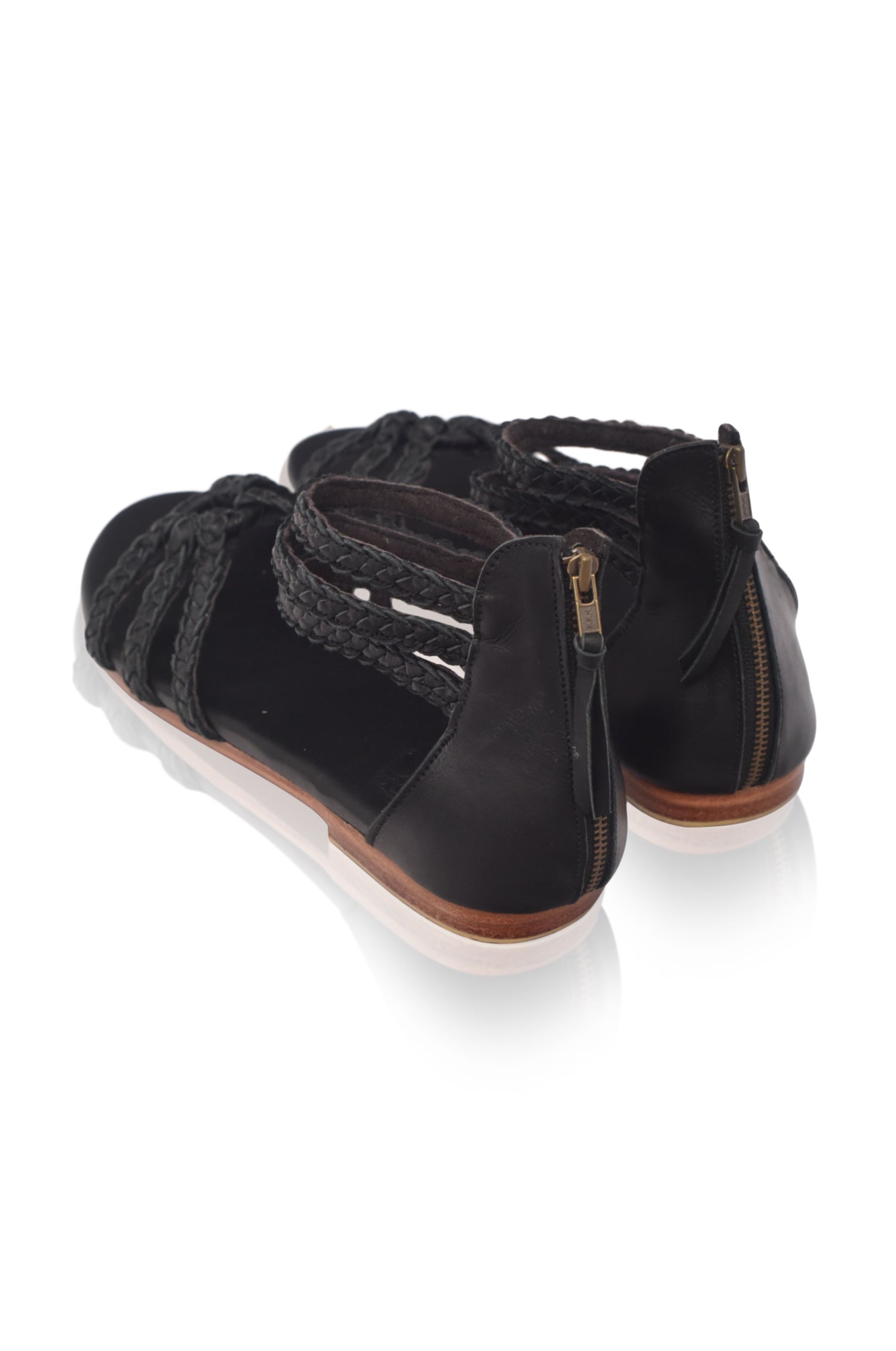All Aboard Braided Leather Sandals (Sz. 8.5)