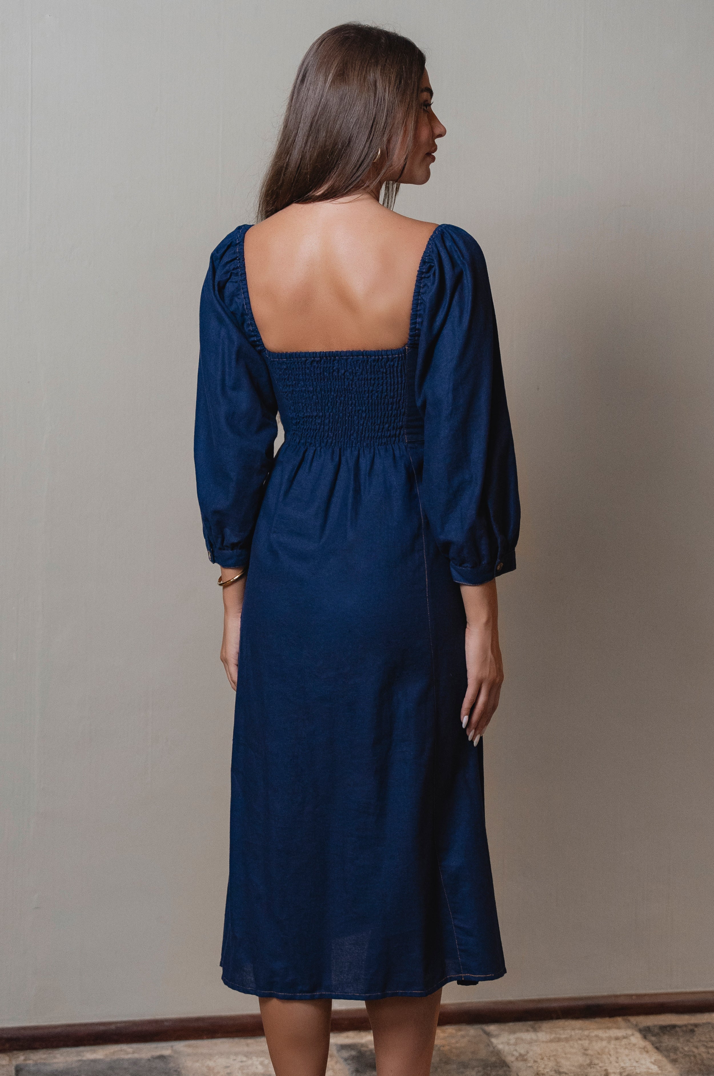 Avignon Button Down Long Sleeve Dress