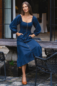 Avignon Button Down Long Sleeve Dress