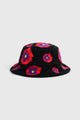 Opium Poppy Flower Crochet Bucket Hat