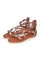 Blossom Scalloped Leather Sandals