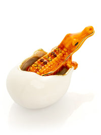 Orange Crocodile hatching from egg trinket box-2