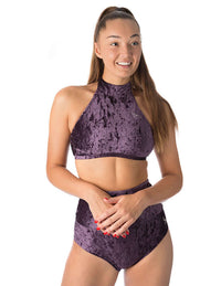 Velvet Halter Sports Bra for Pole & Dance – Lisette