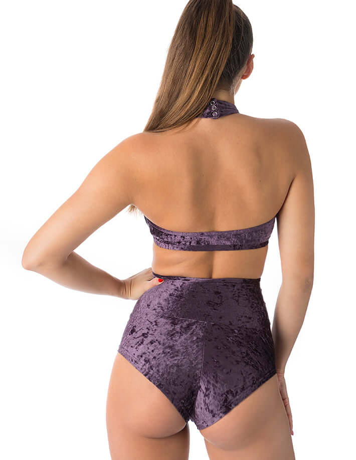 Velvet Halter Sports Bra for Pole & Dance – Lisette