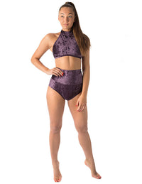 Velvet Halter Sports Bra for Pole & Dance – Lisette