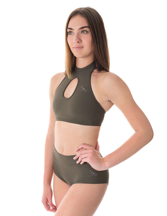 High Neck Backless Sports Bra for Pole & Yoga – Terri