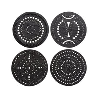 Circle Handcrafted Recycled Rubber Coaster - A set of 2 or 4-0