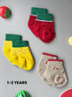 Soft Baby Socks for Boy and Girl with Fruits Pattern - Pack of 3 pai