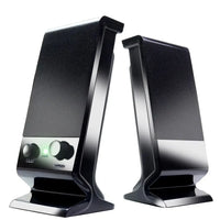 Compact USB Laptop Speakers with Volume Control (Black)
