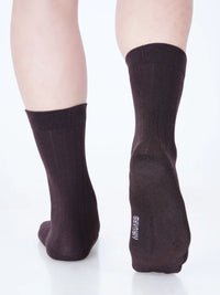 Premium cotton socks cushion socks brown socks dress socks formal socks brown office socks soft luxury bed socks rib stripe style