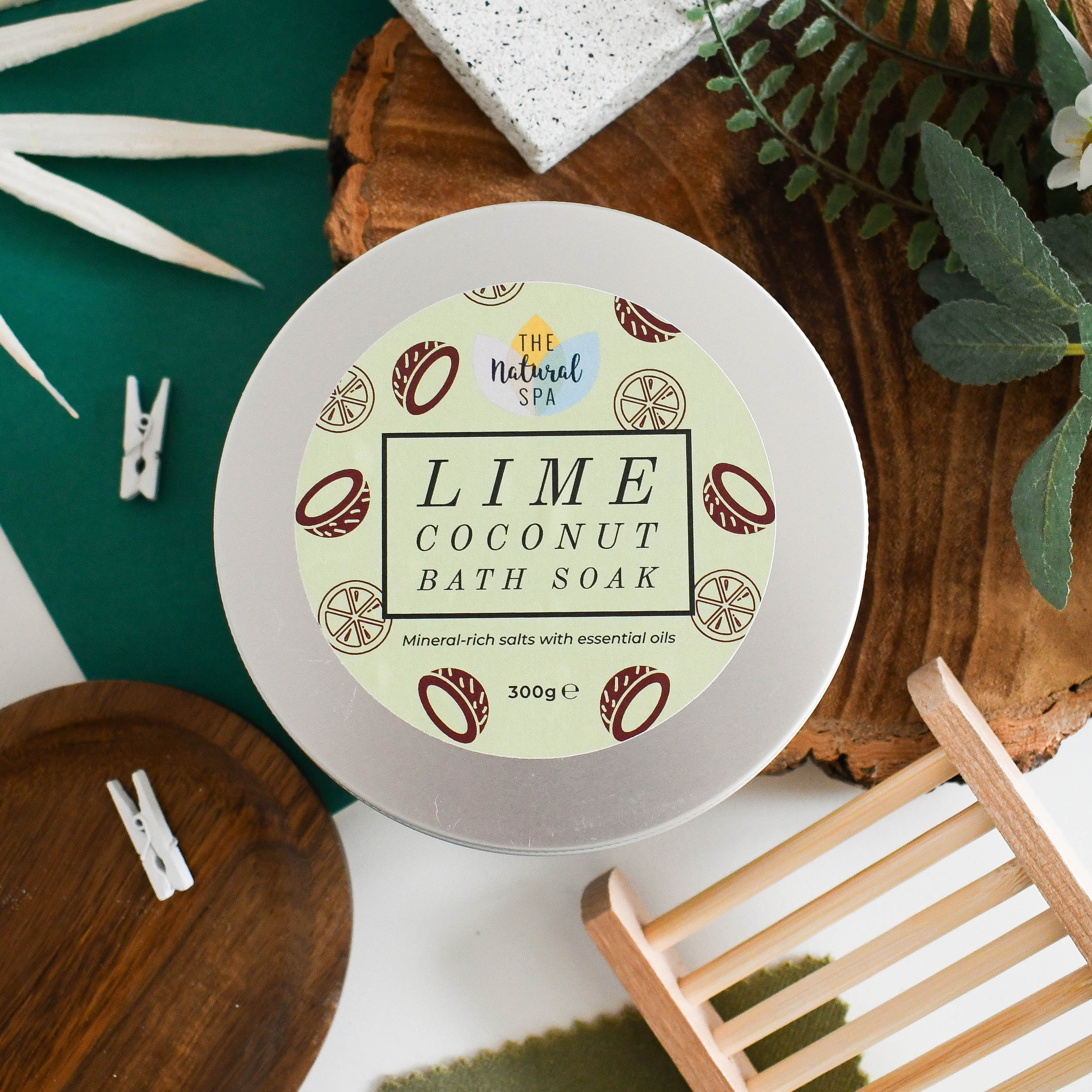 Wholesale Lime Coconut Bath Soak Tin
