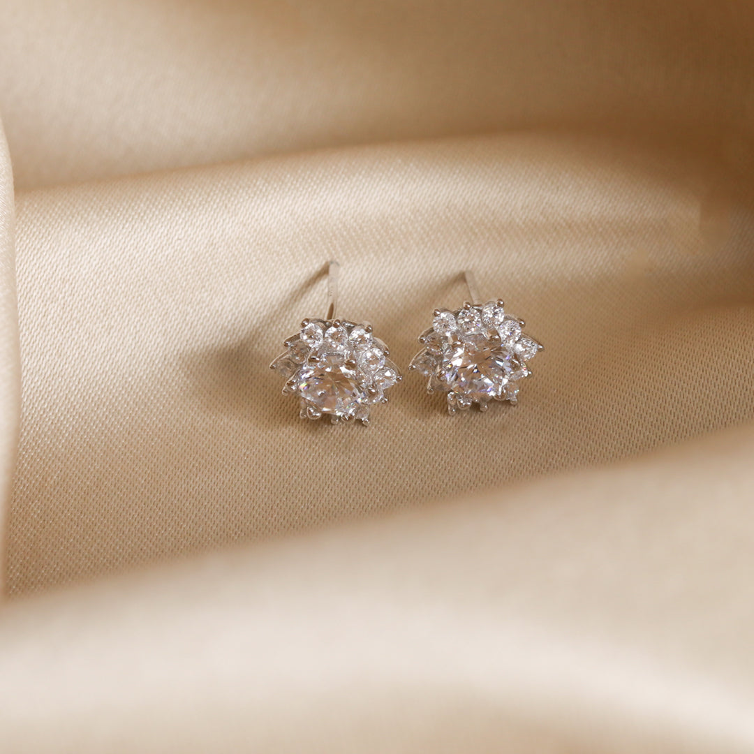 Zircon Traditional Floral Studds-3