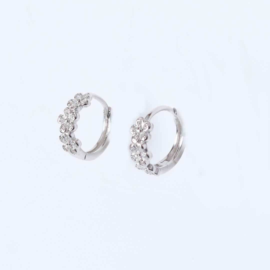 Zircon Floral Hoops-0