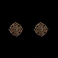 Gold-Plated Cutwork Earrings-0