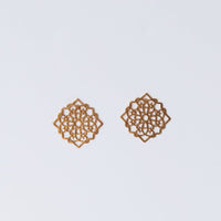 Gold-Plated Cutwork Earrings-4