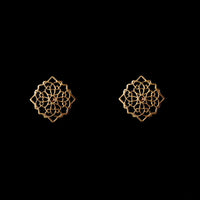 Gold-Plated Cutwork Earrings-0