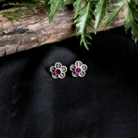 Floral Ruby Studds-4