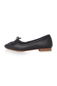 Elaria Bow Leather Ballet Flats