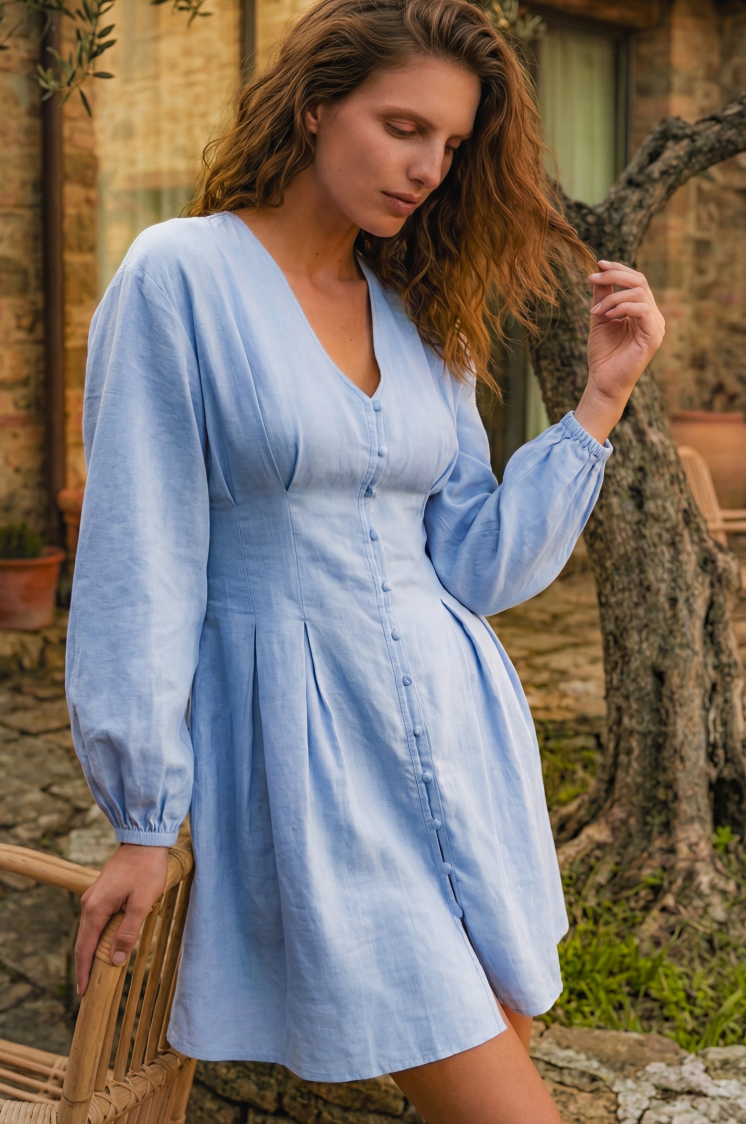 Etna Long Sleeve Mini Dress