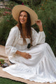 Evangeline Tiered Linen Midi Dress