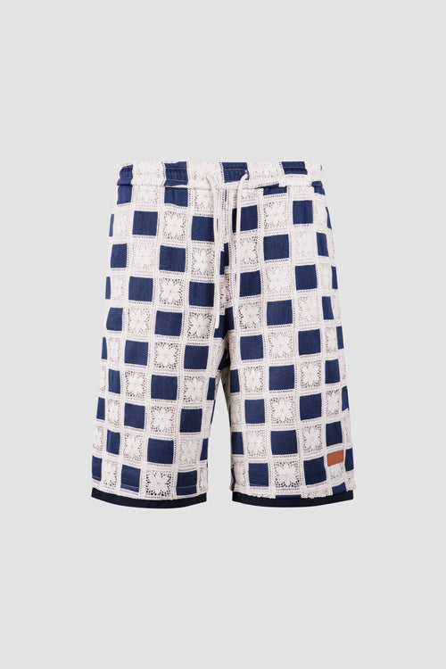 Flower Pattern Crochet Shorts