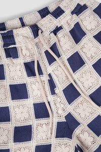 Flower Pattern Crochet Shorts