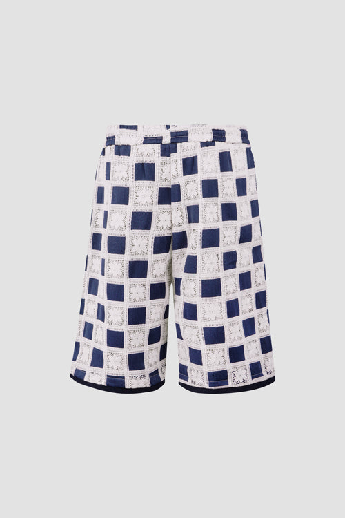 Flower Pattern Crochet Shorts