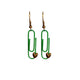Green Personalised Paperclip Earrings | by lovedbynlanla